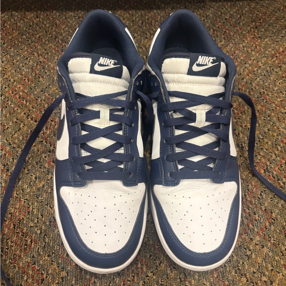Nike Dunk Low Men's Navy and White Sneakers